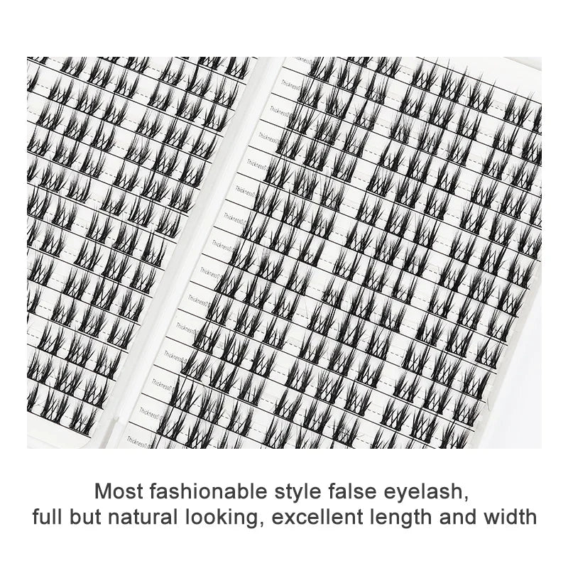 Individual Lash Extensions Kit – DIY Cluster Eyelash Book, False Lashes for Home Makeup