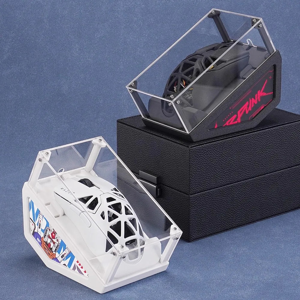 3D Printing Mouse Display Box – Transparent Acrylic Dustproof Storage for Gaming Mouse, Desktop & E-Sports Decor