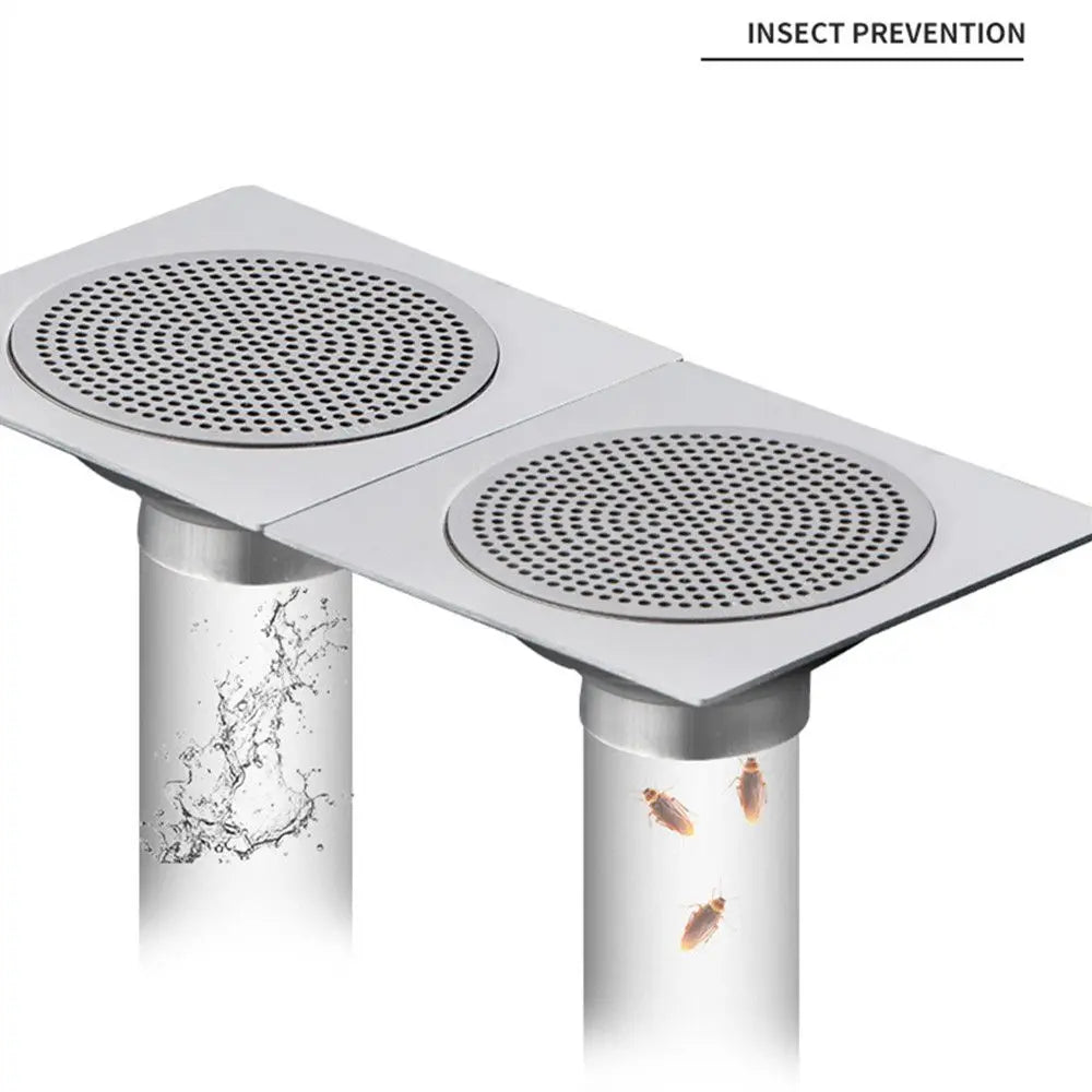 304 Stainless Steel Shower Drain Cover: Hair Filter Floor Drain Pad for Bathroom Accessories - Sink Strainer, Drains Cover
