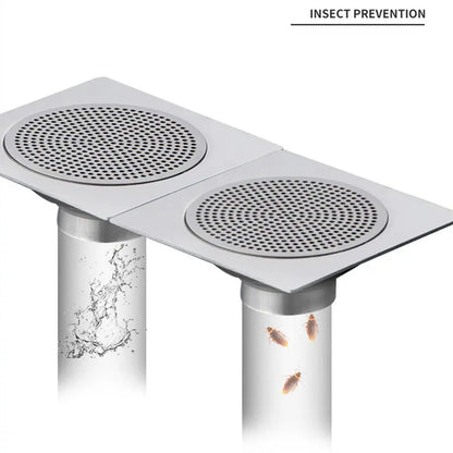 304 Stainless Steel Shower Drain Cover: Hair Filter Floor Drain Pad for Bathroom Accessories - Sink Strainer, Drains Cover