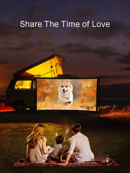 BYINTEK P70 3D 4K Mini Portable Projector - DLP, Auto Focus, Smart Android, WiFi, LED 1080P Home Theater Projector with Battery