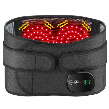 Cordless Heated Waist Belt Massager – Lumbar Support with Vibration Massage for Lower Back Pain Relief