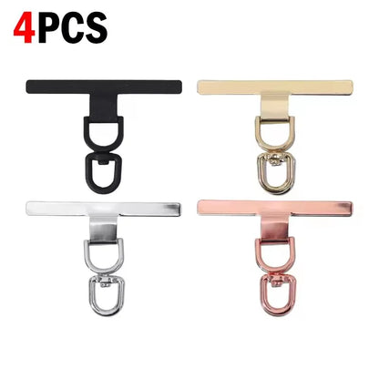 Upgraded 360° Rotatable Metal Phone Tether Tab Clip – Stainless Steel Cellphone Lanyard Patch Safety Connector (1–4 Pcs)