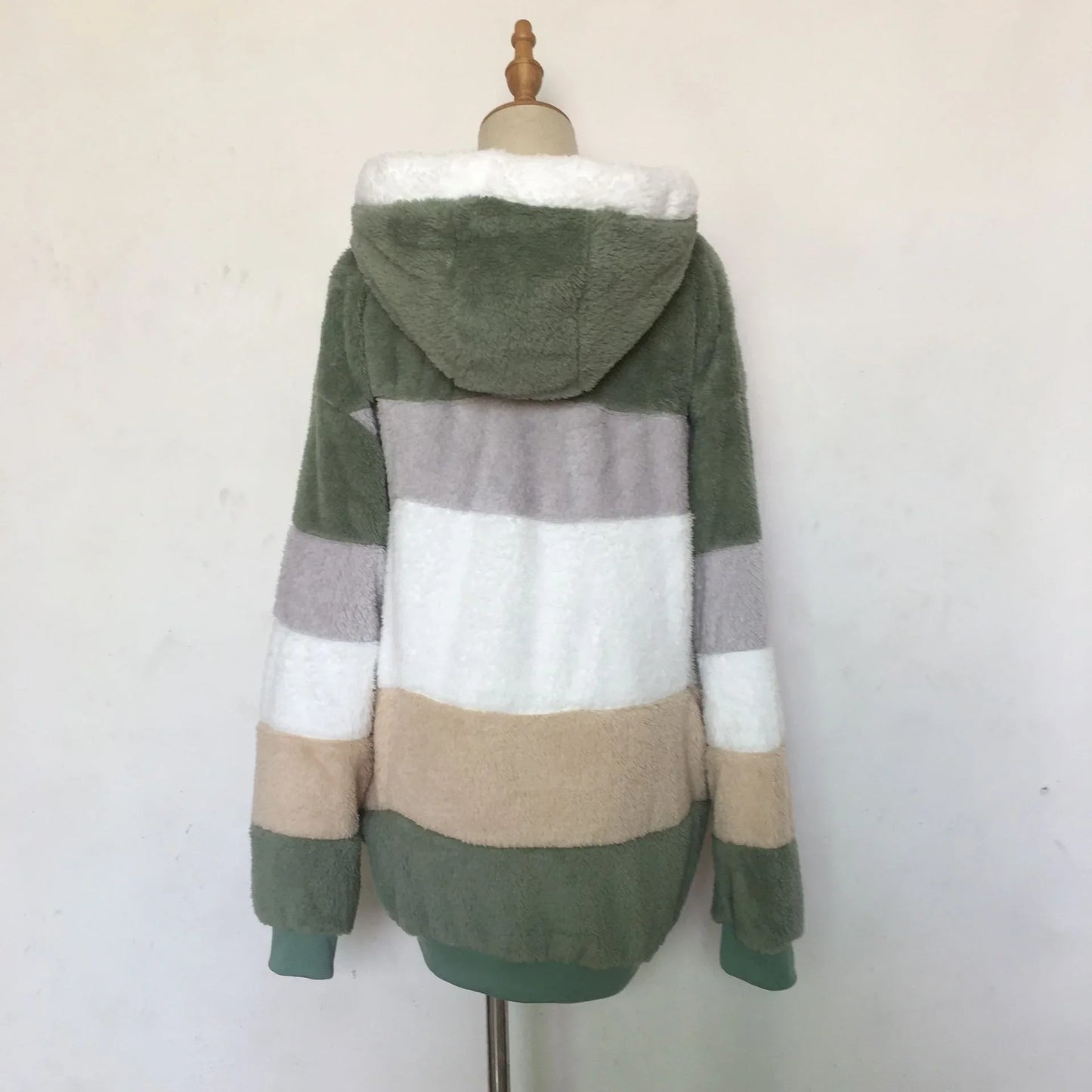 Oversized Jacket for Women – 2023 Autumn Winter Warm Plush Hooded Coat, Loose Fit Streetwear with Pockets