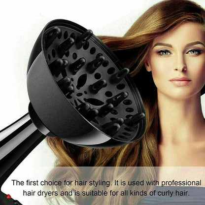 Universal Curling & Diffuser Nozzle – Professional Hair Dryer Air Nozzle Attachment for Styling