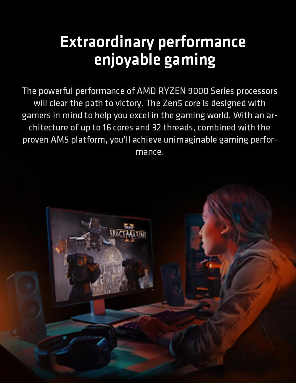 AMD Ryzen 7 9700X Processor - 8-Core, 16-Thread, 5.5GHz, 40MB Game Cache, 4NM, 65W TDP, Socket AM5, Zen 5 Gaming CPU (No Fan)
