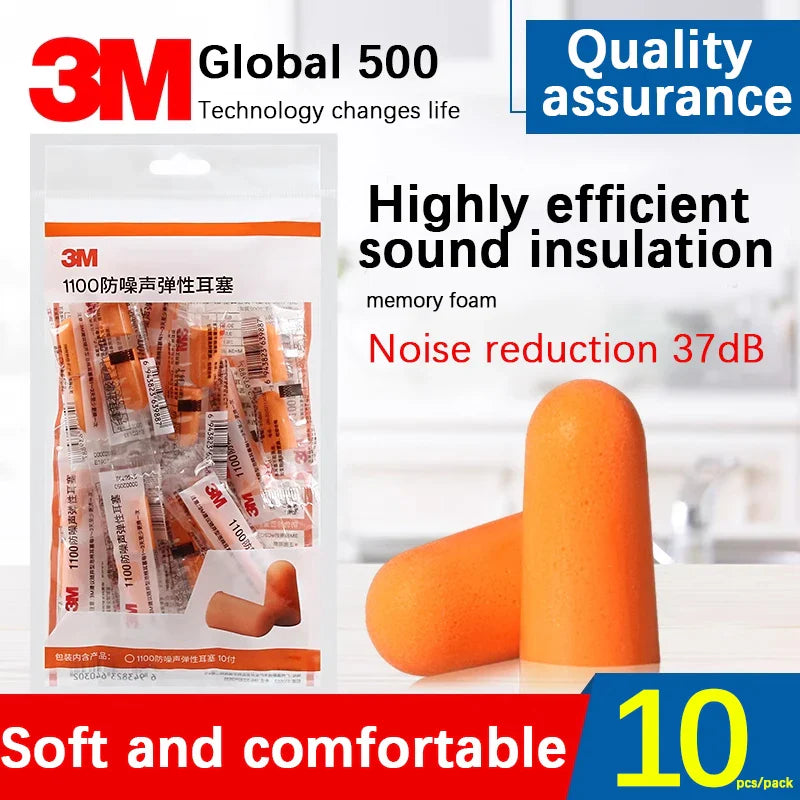 10 Pairs 3M Ultra Noise Protection Earplugs – Industrial & Mechanical Noise Reduction for Sleeping & Learning