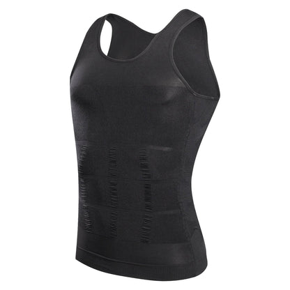 Men’s Compression Body Shaper Tank Top — Slimming Abs Abdomen Tummy Control Gym Workout Shapewear