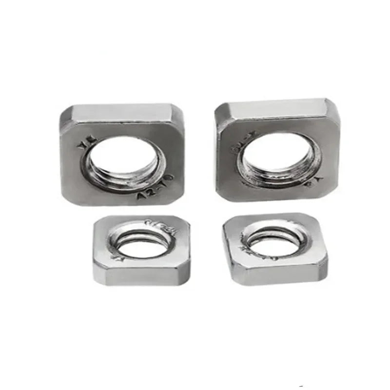 20-100pcs DIN562 Metric Thin Square Nuts — M3, M4, M5, M6, M8, M10 Stainless Steel Hardware