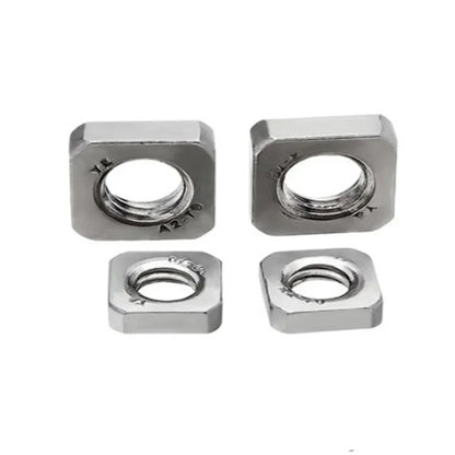 20-100pcs DIN562 Metric Thin Square Nuts — M3, M4, M5, M6, M8, M10 Stainless Steel Hardware