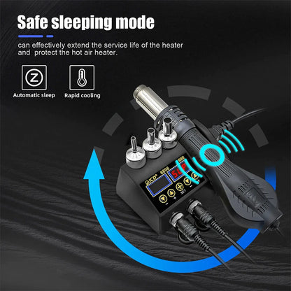 JCD 8898 2-in-1 Soldering Station 750W – Soldering Iron & Hot Air Gun for BGA SMD Phone Repair & Welding