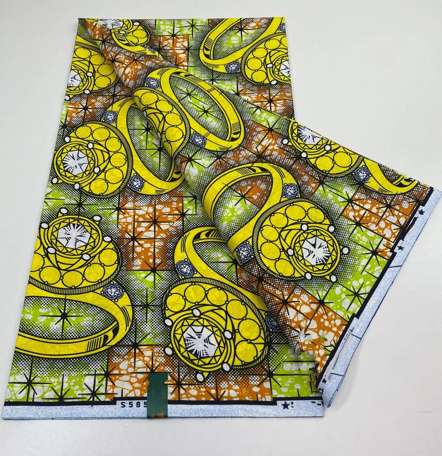 African Ankara Wax Print Fabric - 100% Cotton Soft Nigerian Real Wax Material for Women’s Party Dresses