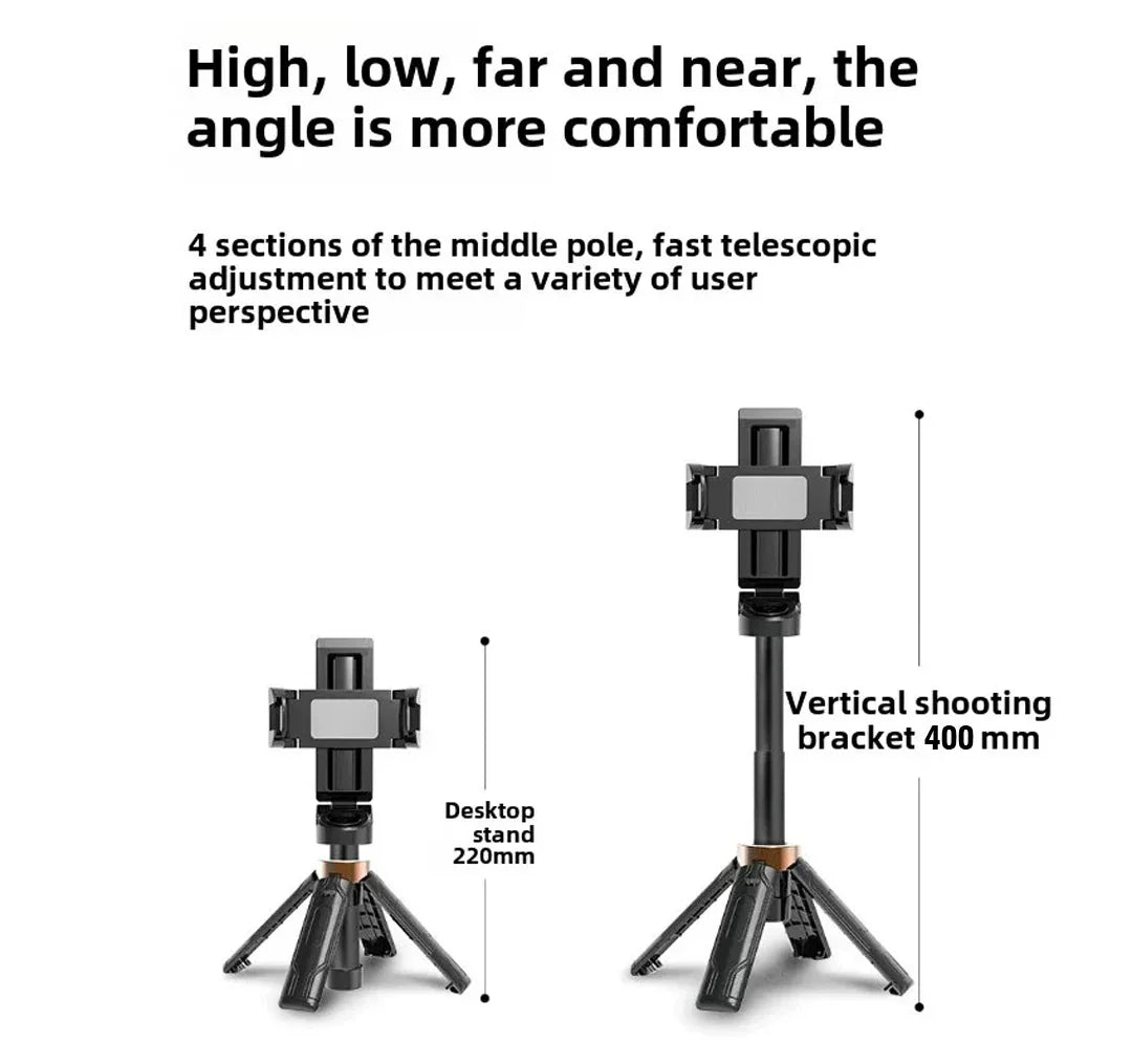 Super Mini Selfie Stick – Portable Phone Holder with Bluetooth Remote for Live Broadcast & Shooting