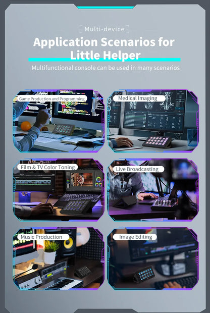 AJAZZ AKP153E Multifunctional Mini Keyboard – 15 Macro Keys Console Panel for Custom Desktop Actions