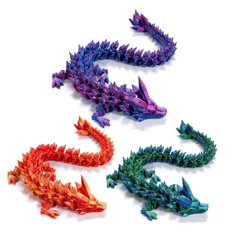 1/2PCS 3D Printed Dragon Egg with Full Articulated Movable Dragon Model — Rotatable Desktop Ornament & Kids Toy