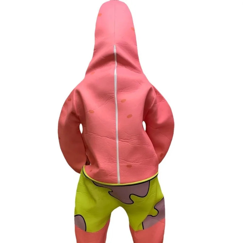 Patrick Star Costume - SpongeBob Cartoon Cosplay Jumpsuit for Halloween Carnival & Party Dress-Up