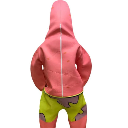 Patrick Star Costume - SpongeBob Cartoon Cosplay Jumpsuit for Halloween Carnival & Party Dress-Up