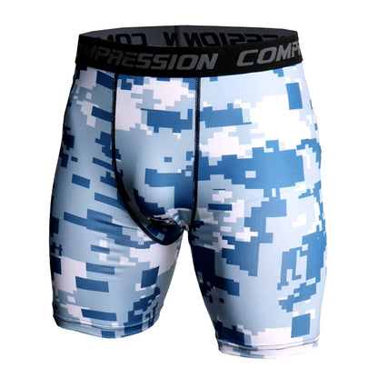 Men’s Compression Shorts – 3D Camouflage Gym Training Tights, Muscle Support Elastic Running & Bodybuilding Sports Shorts