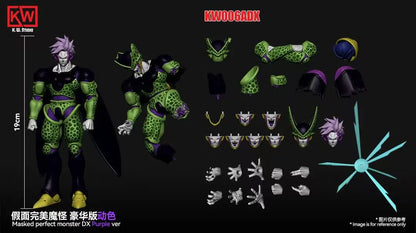 KW Studio Dragon Ball Z Cell Action Figure – Perfect Monster DX Blue & Purple Model Toy