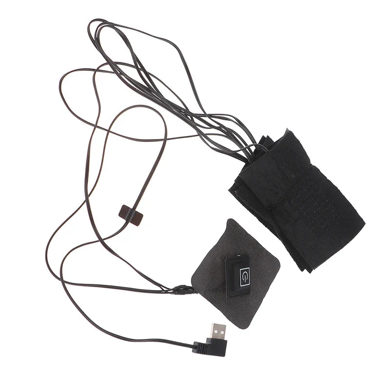 USB Electric Heated Jacket Pad Set - 5-Sheet Thermal Warm Heating Vest Pads for DIY Outdoor Winter Clothing