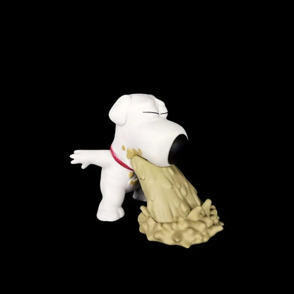Family Guy Puking Brian & Stewie Figure - PVC Youtooz Style Collectible Model Toy & Christmas Decor Gift