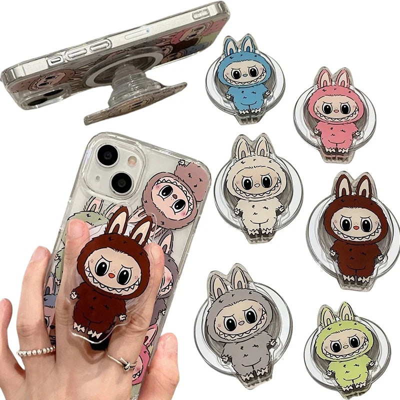 Labubu The Monsters Box — Magnetic Folding Phone Grip & Holder with Cute Cartoon Design for iPhone & Samsung