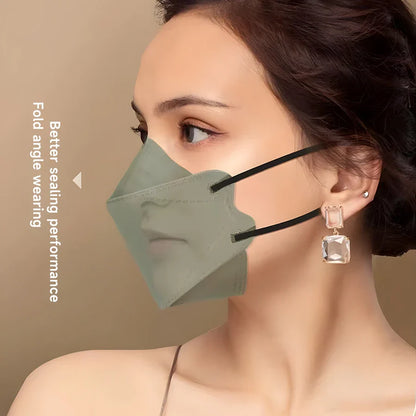 20-120PCS Disposable Fish-Shaped KN95 Face Masks – 4-Layer Protective, Breathable Mask for Men & Women