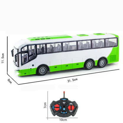 Large RC Electric School Tour Bus with LED Lights – Radio Controlled Toy Car for Boys, Perfect Christmas Gift
