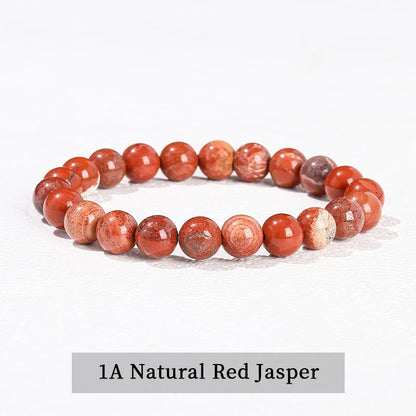 Natural Stone Beaded Bracelet - Obsidian, Fluorite & Quartz Healing Stretch Jewelry for Men & Women