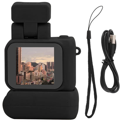 Y4000 Mini HD 1080p Camera – Portable Retro Digital Video Recorder with Screen, Flash Light & Battery Dock