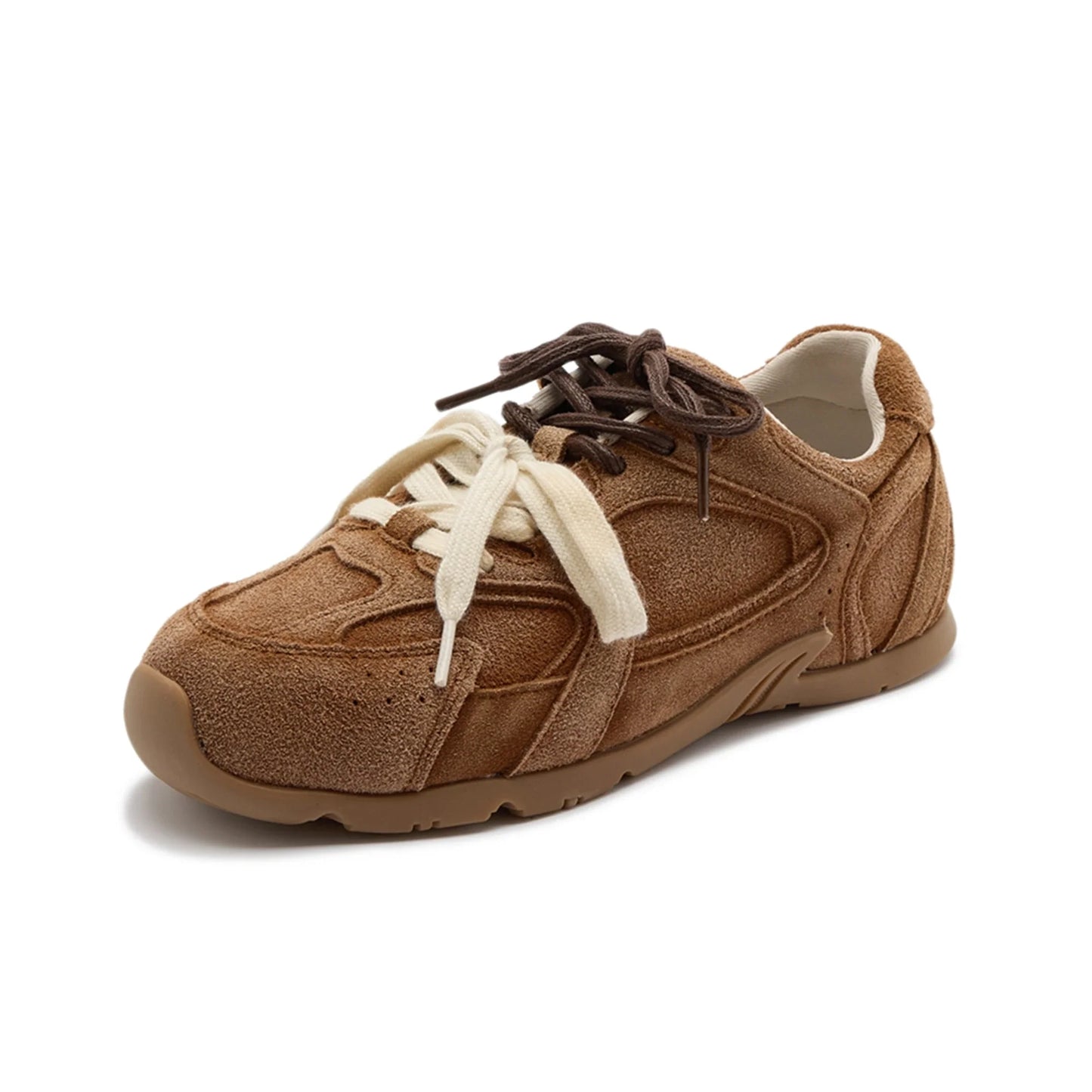AIYUQI Women’s Sneakers 2025 — Non-Slip Leather Running & Training Shoes, Flat Large-Size Sports Shoes