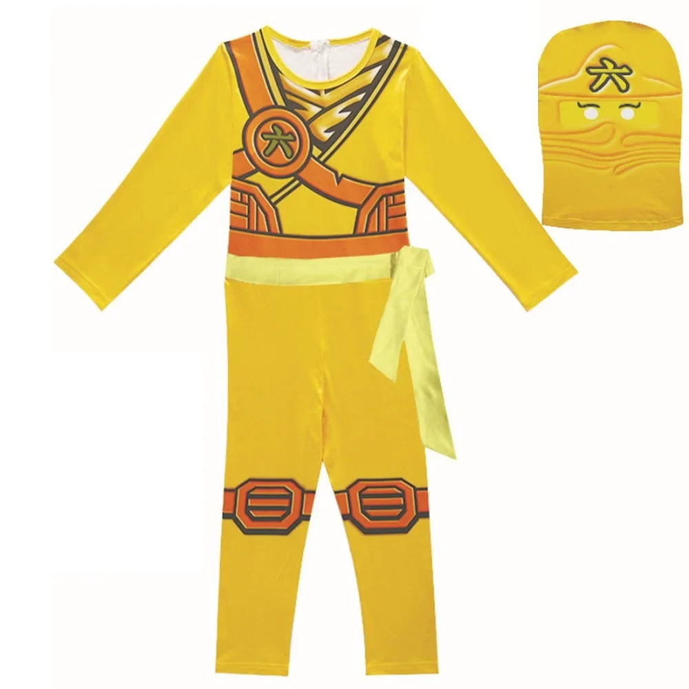 NINJA Cosplay Costume – Boys & Girls Jumpsuit Set for Halloween, Christmas, and Party Wear