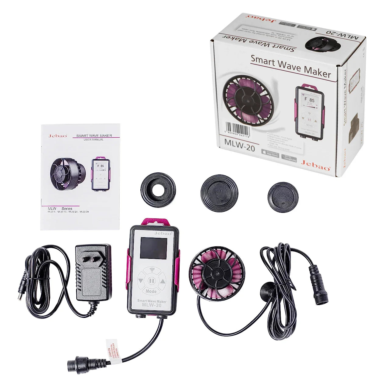 Jebao MLW Series Smart Aquarium Wave Maker – WiFi Flow Pump with LCD Controller for Fish Tanks