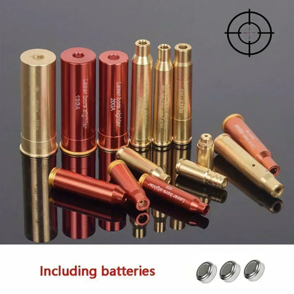 Multi-Caliber Laser Bore Sighter — 12GA, 20GA, 5.45x39, 7.62x39, 9x19mm, .223, .308, .338 Training Cartridge