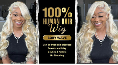 613 Honey Blonde Body Wave HD Lace Front Wig – 13x6 Transparent Glueless Human Hair Wig, 13x4 Lace Frontal, 180 Density