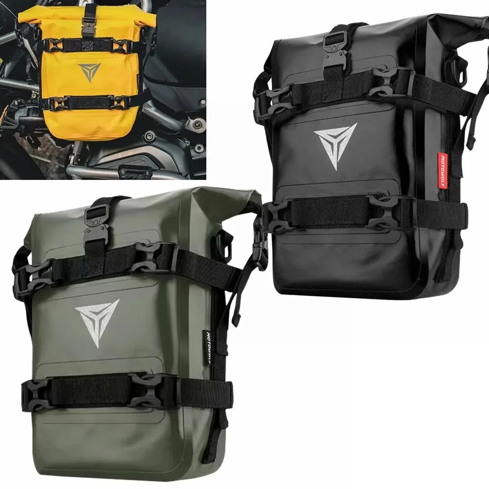 Waterproof Bag for Motorcycle Accessories: Repair Tool Placement Bag for BMW R1200GS, HONDA, Suzuki DL650 V-Strom - Fits Frame Crash Bars