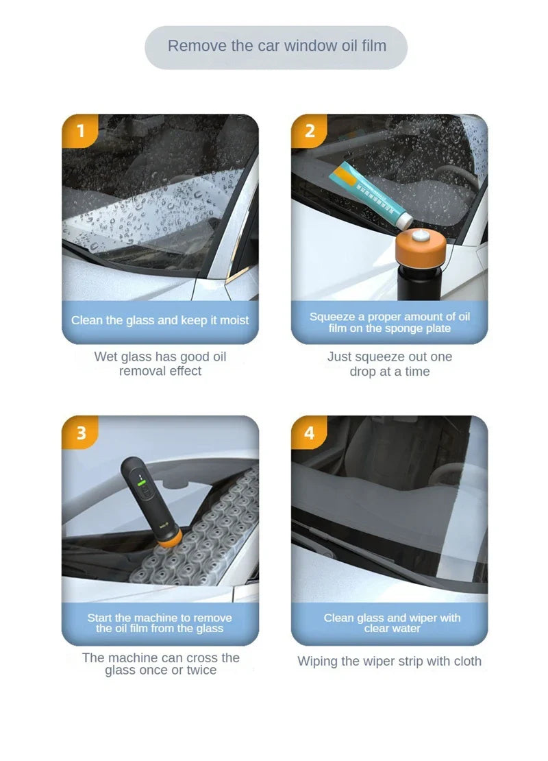 LEIBOO Wireless Car Polishing & Waxing Machine — 12,000RPM Scratch Repair and Windshield Glass Oil Film Remover