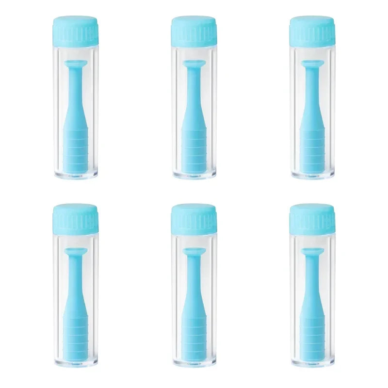 6PCS RGP Contact Lens Remover Set – Suction Cup Plunger Stick & Insertion Tool Kit for Easy Eye Lens Handling & Removal