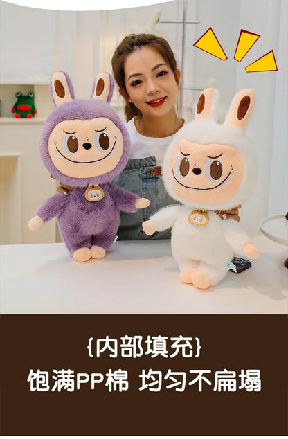 60cm Labubu Cute Rabbit Ragdoll Plush Toy – Soft Mink Fur Cartoon Pillow for Kids Christmas Gift