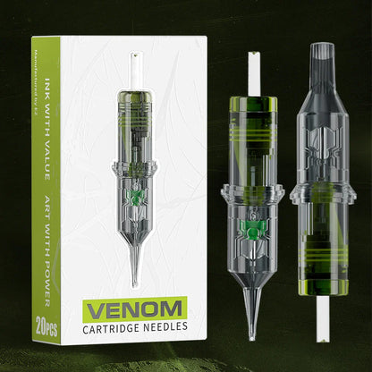 EZ Filter Venom Disposable Tattoo Needles – 0.30mm/0.35mm Round Shader & Liner RM MC for Tattoo Machine Pen