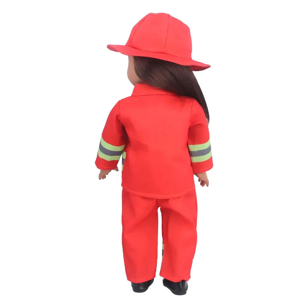 Doll Clothing Set – Firefighter, Student, Graduation, Artist & Athlete Outfits for 18-Inch American & 43cm Baby Newborn OG Girl Dolls