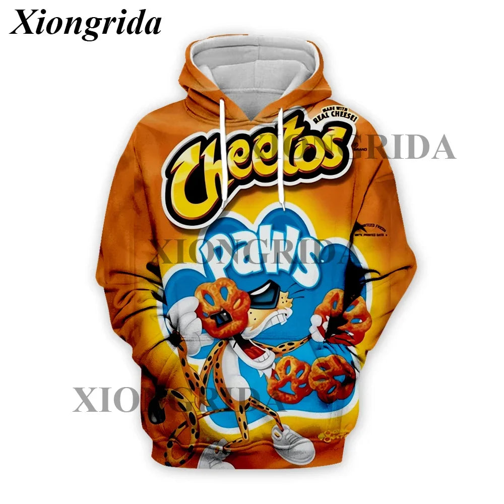 Novelty Hot Cheetos 3D Printed Hoodie — Unisex Harajuku Sweatshirt Pullover S-5XL