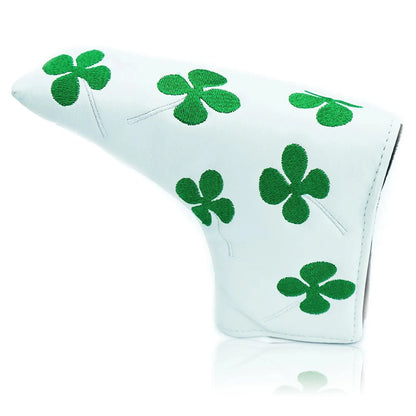 Golf Putter Head Cover – PU Leather Blade Club Protector, Black & White, Universal Fit for Men & Women