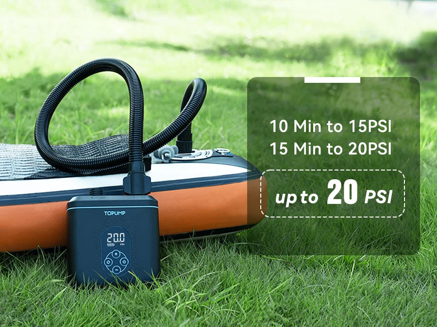 AIRBANK 20PSI SUP Board Electric Pump – 4000mAh 11V PVC Inflatable Pump for Stand-Up Paddle Board & Kayak Inflation
