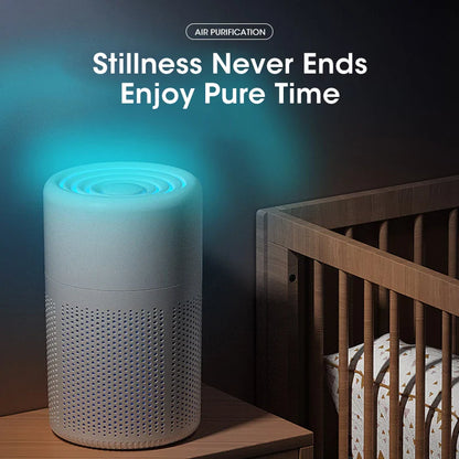 Mini Desktop Air Purifier – Portable Household Air Cleaner with HEPA Filter, Odor Remover & Air Freshener