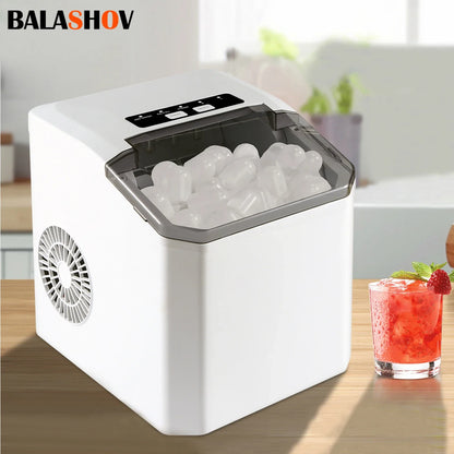 110V/220V Electric Ice Maker – Portable Automatic Bullet & Round Ice Cube Machine, Professional Use