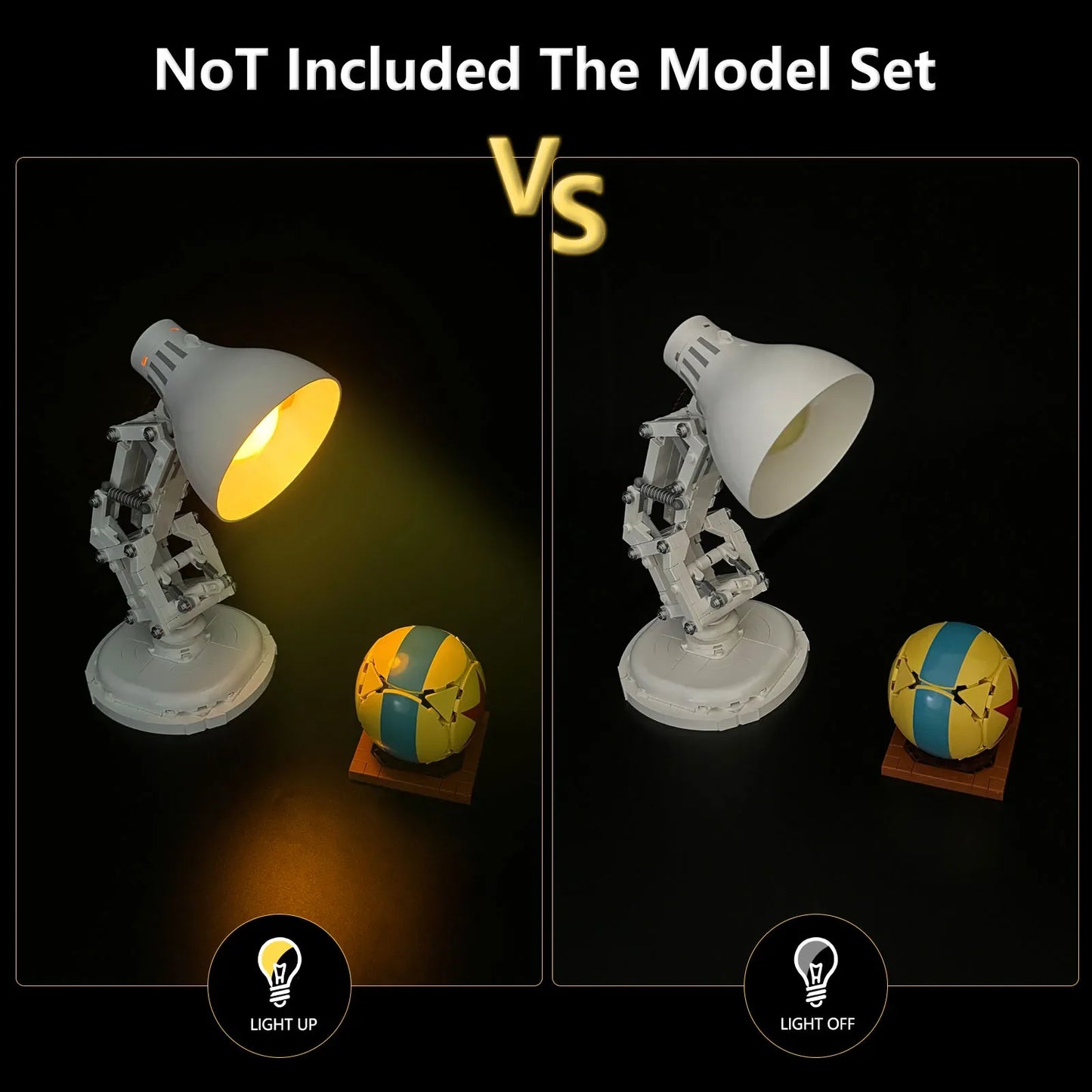 LYBMTWF LED Light Kit for LEGO Luxo Jr. - DIY Building Block Display Lighting Set, Model Not Included
