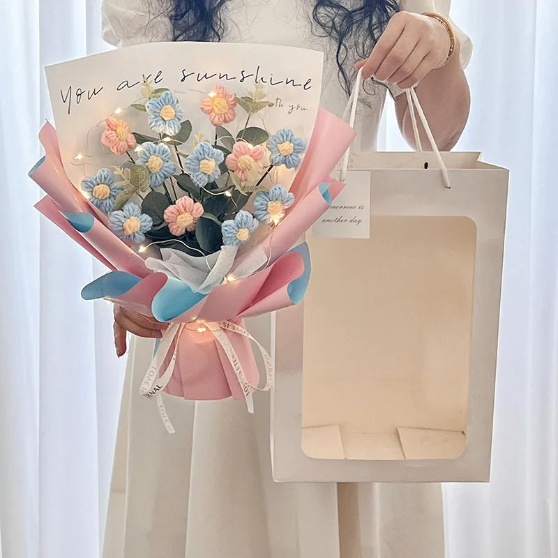 Graduation Bouquet 2025 – Crochet & Knitted Artificial Flowers for Wedding, Valentine’s & Special Occasion Gifts