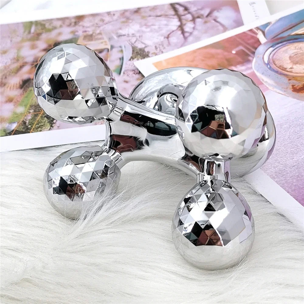 4D Solar Microcurrent Roller Massager — Face Lifting, Tightening & Body Slimming Anti-Cellulite Beauty Device