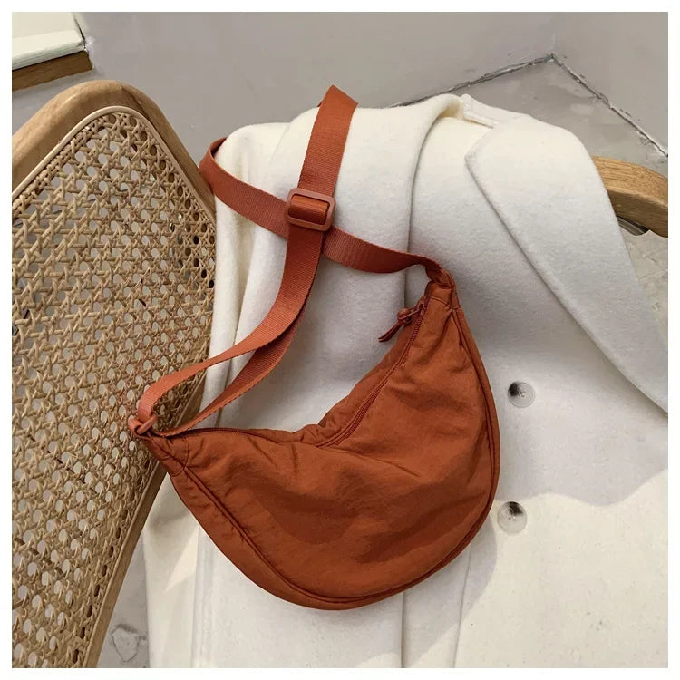 Casual Nylon Hobo Crossbody Bag for Women – Shoulder, Half Moon, Tote Travel Shopper & Purses